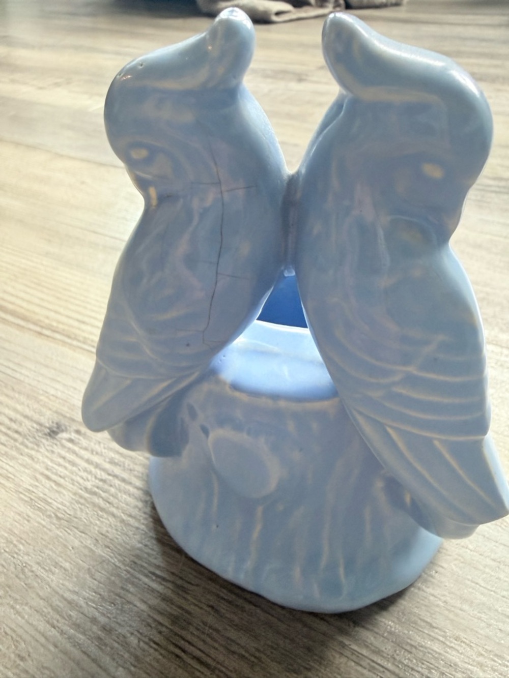 Vintage MCM Shawnee pottery- 2 love birds ceramic planter - Picture 3 of 7